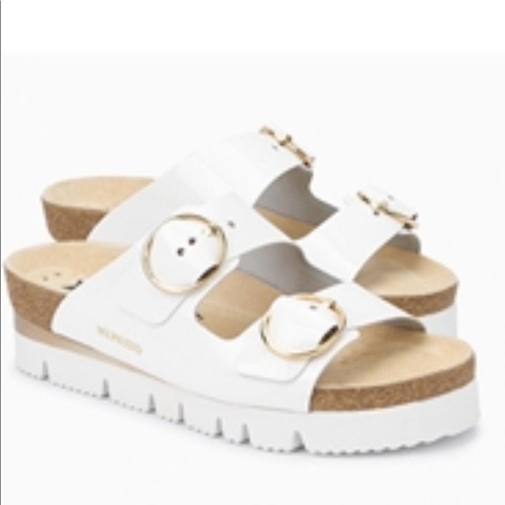 Mephisto white sandals slides 39 US 9 worn once